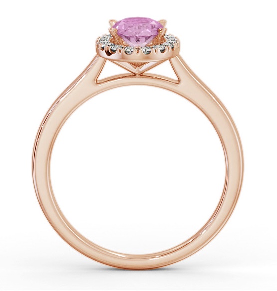 Halo Pink Sapphire and Diamond 1.20ct Ring 9K Rose Gold GEM73_RG_PS_THUMB1 