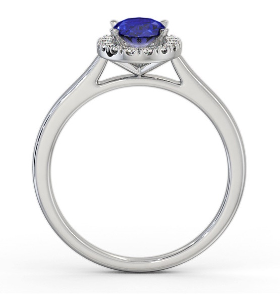 Halo Blue Sapphire and Diamond 1.20ct Ring 18K White Gold GEM73_WG_BS_THUMB1 