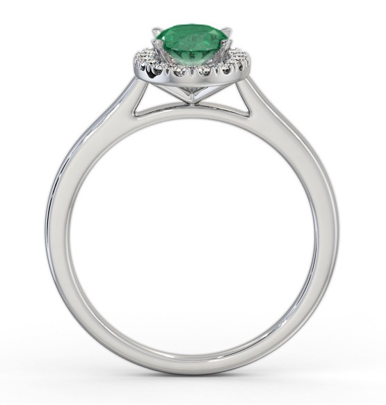 Halo Emerald and Diamond 0.95ct Ring Platinum GEM73_WG_EM_THUMB1 