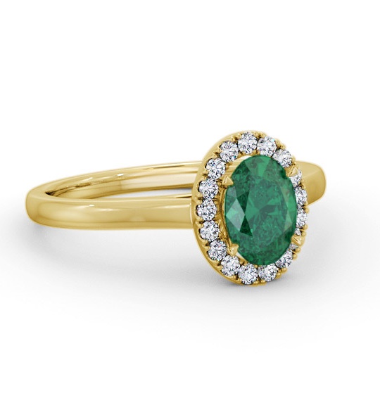Halo Emerald and Diamond 0.95ct Ring 9K Yellow Gold GEM73_YG_EM_THUMB1