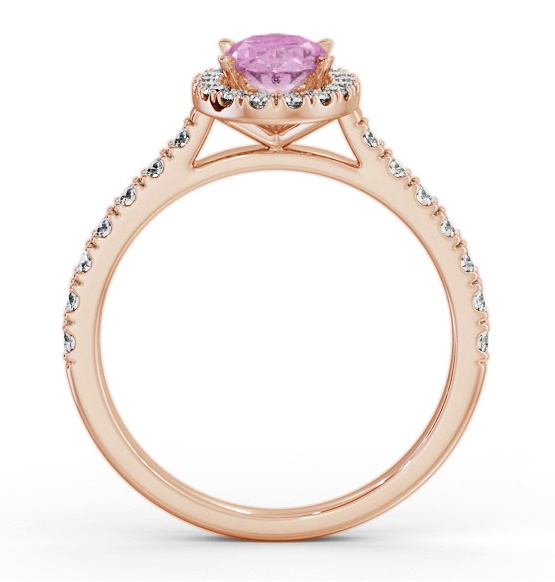 Halo Pink Sapphire and Diamond 1.50ct Ring 9K Rose Gold GEM74_RG_PS_THUMB1 