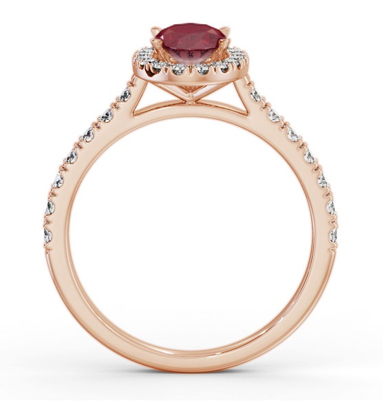 Halo Ruby and Diamond 1.50ct Ring 18K Rose Gold GEM74_RG_RU_THUMB1 