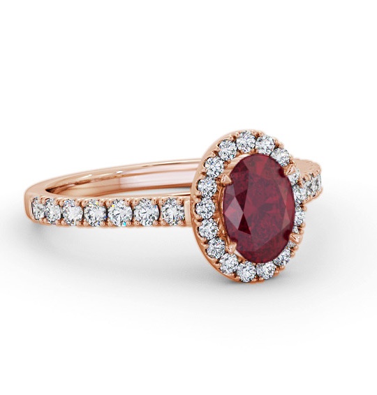 Halo Ruby and Diamond 1.50ct Ring 18K Rose Gold GEM74_RG_RU_THUMB2 