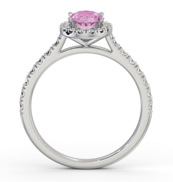 Halo Pink Sapphire and Diamond 1.50ct Ring 18K White Gold GEM74_WG_PS_THUMB1 