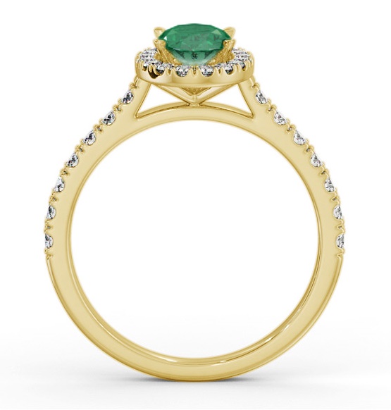 Halo Emerald and Diamond 1.25ct Ring 18K Yellow Gold GEM74_YG_EM_THUMB1 