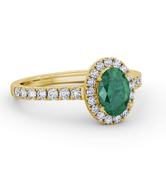 Halo Emerald and Diamond 1.25ct Ring 9K Yellow Gold GEM74_YG_EM_THUMB1