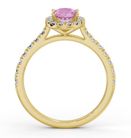 Halo Pink Sapphire and Diamond 1.50ct Ring 9K Yellow Gold GEM74_YG_PS_THUMB1 