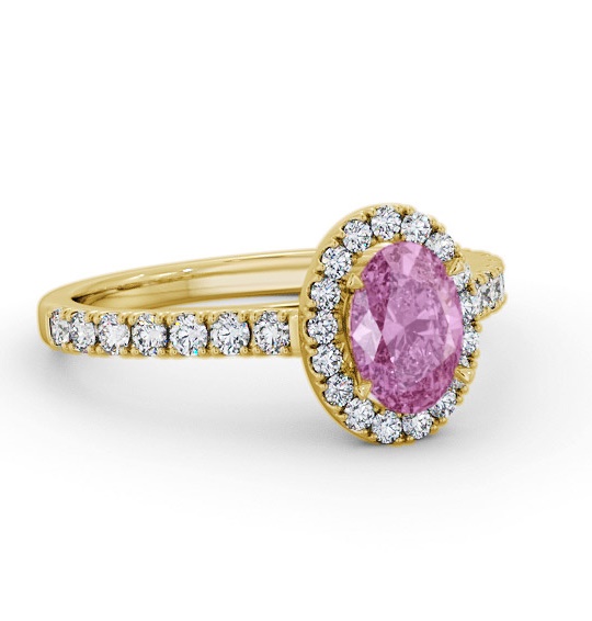 Halo Pink Sapphire and Diamond 1.50ct Ring 9K Yellow Gold GEM74_YG_PS_THUMB2 