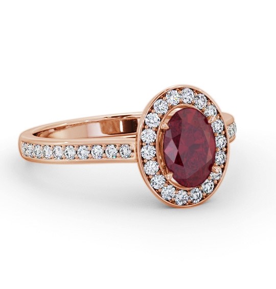 Halo Ruby and Diamond 1.35ct Ring 18K Rose Gold GEM75_RG_RU_THUMB1