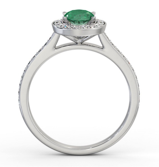 Halo Emerald and Diamond 1.10ct Ring Platinum GEM75_WG_EM_THUMB1 