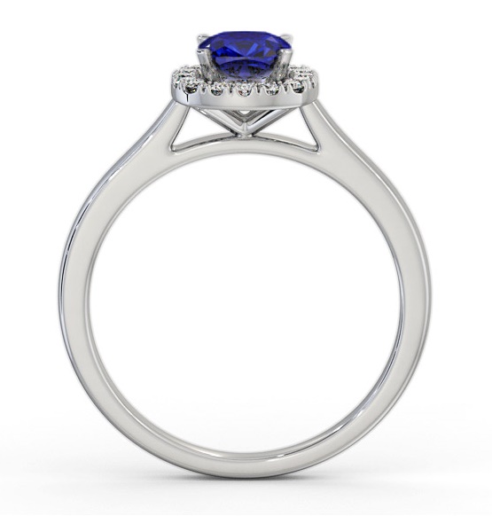 Halo Blue Sapphire and Diamond 0.90ct Ring 18K White Gold GEM76_WG_BS_THUMB1 
