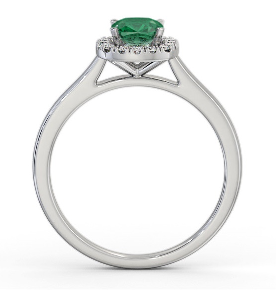 Halo Emerald and Diamond 0.75ct Ring Platinum GEM76_WG_EM_THUMB1 