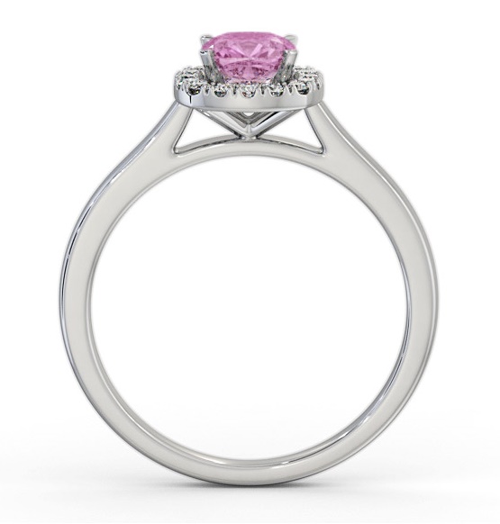 Halo Pink Sapphire and Diamond 0.90ct Ring 18K White Gold GEM76_WG_PS_THUMB1 