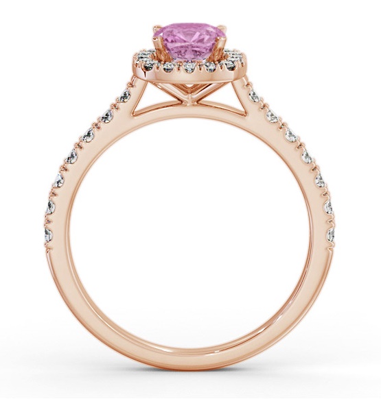 Halo Pink Sapphire and Diamond 1.20ct Ring 9K Rose Gold GEM77_RG_PS_THUMB1 
