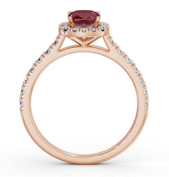 Halo Ruby and Diamond 1.20ct Ring 18K Rose Gold GEM77_RG_RU_THUMB1 