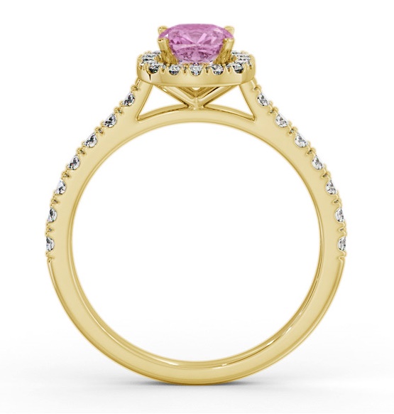 Halo Pink Sapphire and Diamond 1.20ct Ring 9K Yellow Gold GEM77_YG_PS_THUMB1 