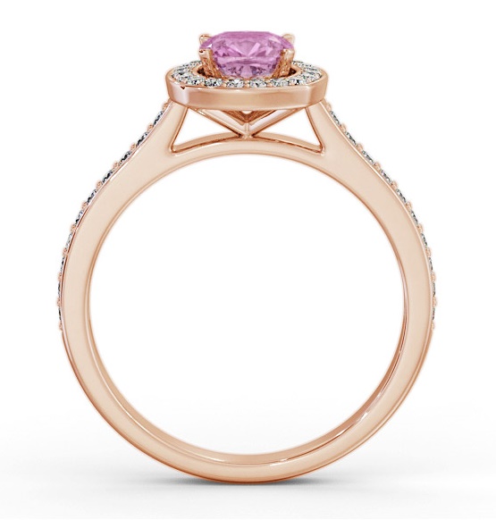 Halo Pink Sapphire and Diamond 1.05ct Ring 18K Rose Gold GEM78_RG_PS_THUMB1 