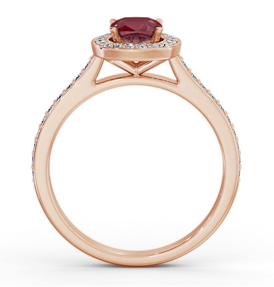 Halo Ruby and Diamond 1.05ct Ring 18K Rose Gold GEM78_RG_RU_THUMB1 