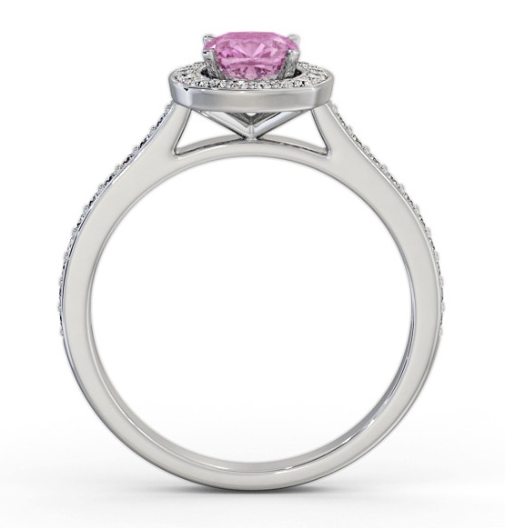Halo Pink Sapphire and Diamond 1.05ct Ring 18K White Gold GEM78_WG_PS_THUMB1 