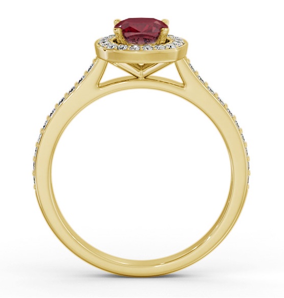 Halo Ruby and Diamond 1.05ct Ring 9K Yellow Gold GEM78_YG_RU_THUMB1 