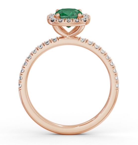 Halo Emerald and Diamond 1.20ct Ring 9K Rose Gold GEM79_RG_EM_THUMB1 