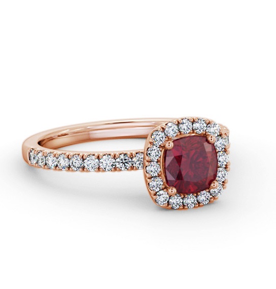 Halo Ruby and Diamond 1.45ct Ring 18K Rose Gold GEM79_RG_RU_THUMB1