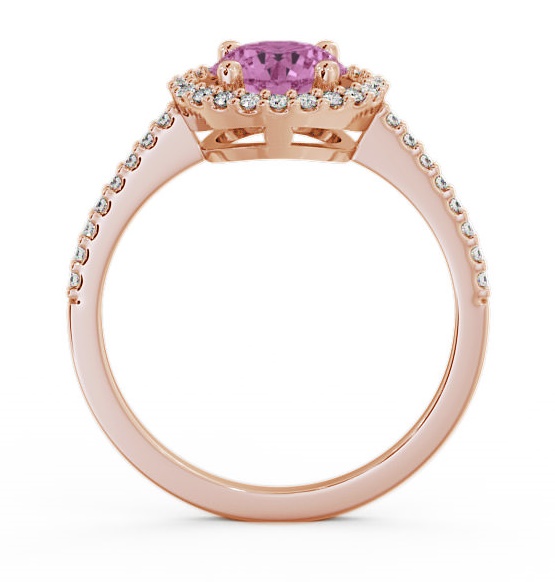 Halo Pink Sapphire and Diamond 1.20ct Ring 18K Rose Gold GEM7_RG_PS_THUMB1 
