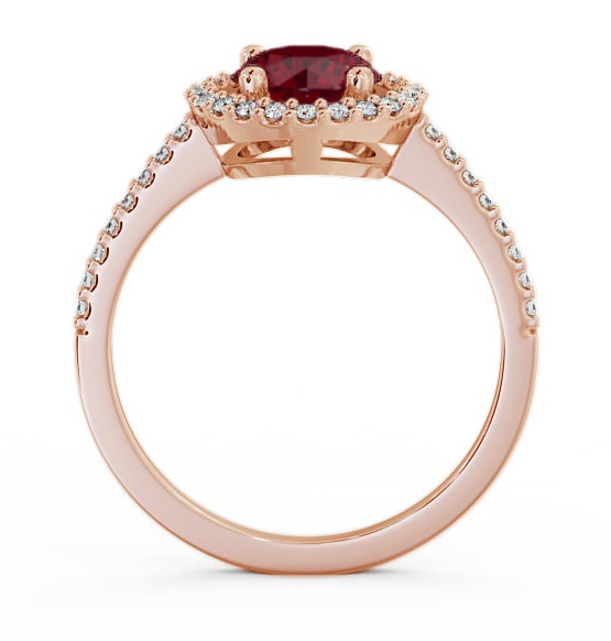 Halo Ruby and Diamond 1.20ct Ring 18K Rose Gold GEM7_RG_RU_THUMB1 