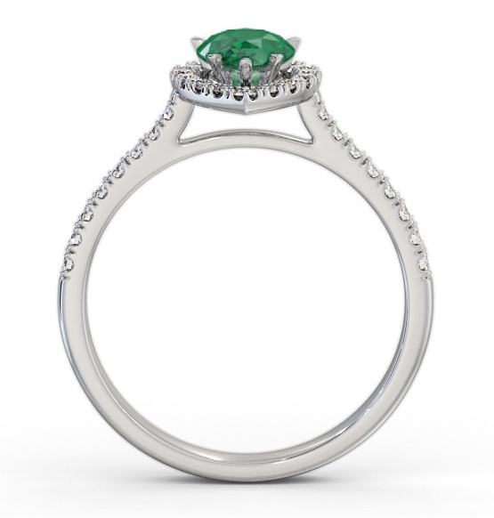 Halo Emerald and Diamond 1.05ct Ring Palladium GEM80_WG_EM_THUMB1 