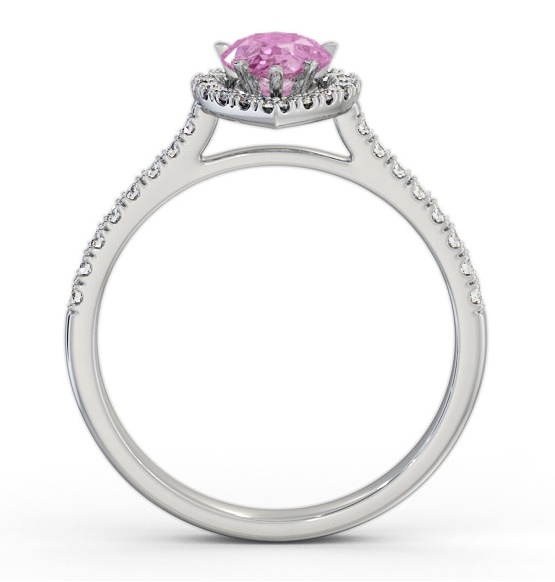 Halo Pink Sapphire and Diamond 1.20ct Ring 18K White Gold GEM80_WG_PS_THUMB1 