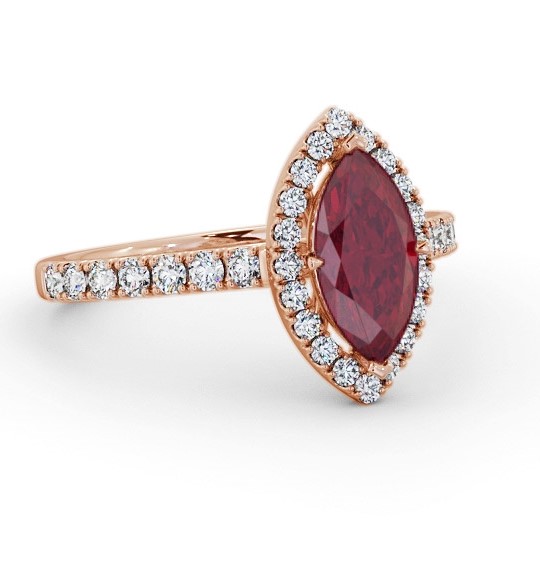 Halo Ruby and Diamond 1.05ct Ring 18K Rose Gold GEM81_RG_RU_THUMB2 
