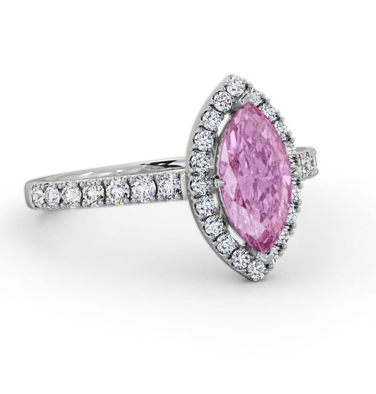 Halo Pink Sapphire and Diamond 1.05ct Ring 18K White Gold GEM81_WG_PS_THUMB2 
