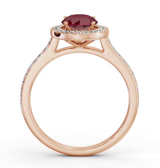 Halo Ruby and Diamond 1.65ct Ring 18K Rose Gold GEM82_RG_RU_THUMB1 
