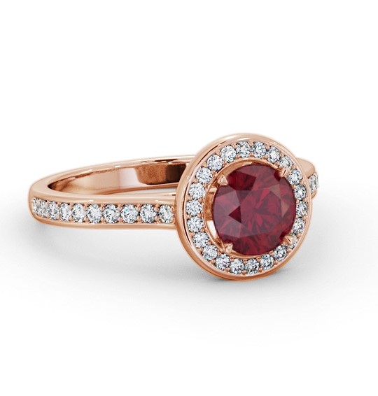 Halo Ruby and Diamond 1.65ct Ring 18K Rose Gold GEM82_RG_RU_THUMB2 