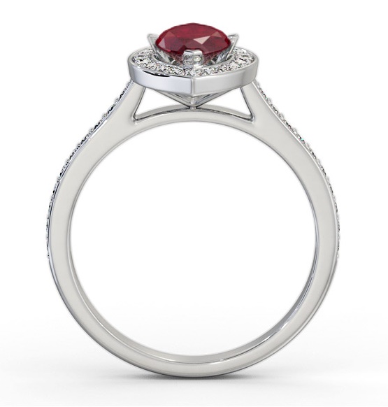 Halo Ruby and Diamond 1.50ct Ring 18K White Gold GEM83_WG_RU_THUMB1 