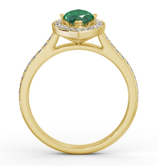 Halo Emerald and Diamond 1.35ct Ring 18K Yellow Gold GEM83_YG_EM_THUMB1 