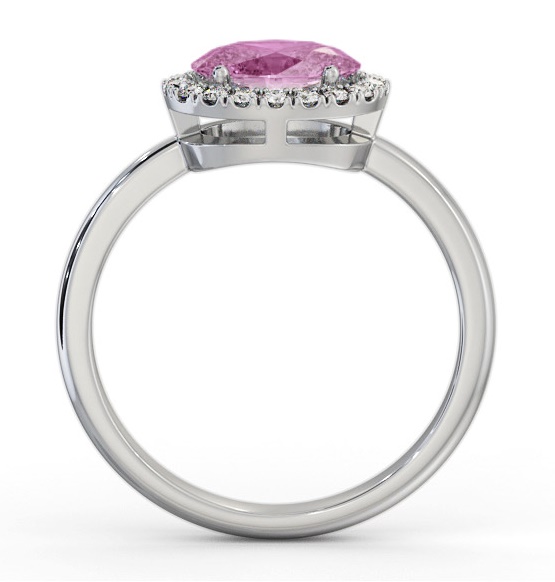 Halo Pink Sapphire and Diamond 1.15ct Ring 18K White Gold GEM84_WG_PS_THUMB1 