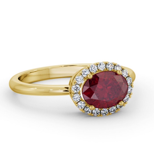 Halo Ruby and Diamond 1.15ct Ring 18K Yellow Gold GEM84_YG_RU_THUMB1