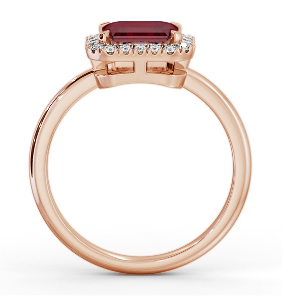 Halo Ruby and Diamond 1.30ct Ring 18K Rose Gold GEM85_RG_RU_THUMB1 