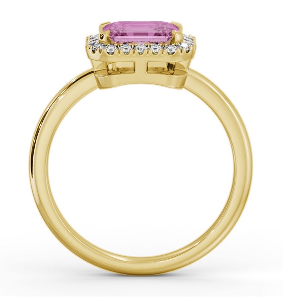 Halo Pink Sapphire and Diamond 1.30ct Ring 18K Yellow Gold GEM85_YG_PS_THUMB1 