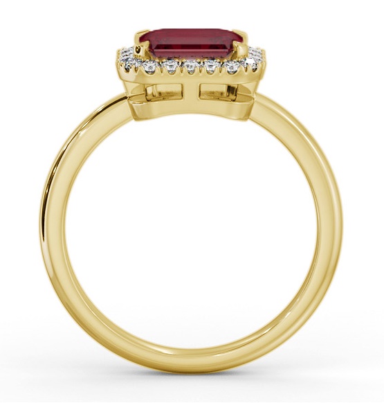 Halo Ruby and Diamond 1.30ct Ring 18K Yellow Gold GEM85_YG_RU_THUMB1 