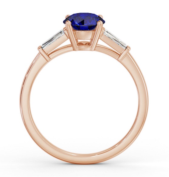 Shoulder Stone Blue Sapphire and Diamond 1.70ct Ring 18K Rose Gold GEM88_RG_BS_THUMB1 