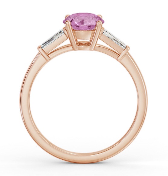 Shoulder Stone Pink Sapphire and Diamond 1.70ct Ring 18K Rose Gold GEM88_RG_PS_THUMB1 