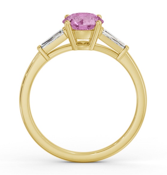 Shoulder Stone Pink Sapphire and Diamond 1.70ct Ring 9K Yellow Gold GEM88_YG_PS_THUMB1 