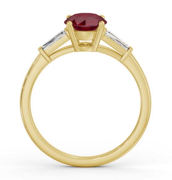 Shoulder Stone Ruby and Diamond 1.70ct Ring 18K Yellow Gold GEM88_YG_RU_THUMB1 
