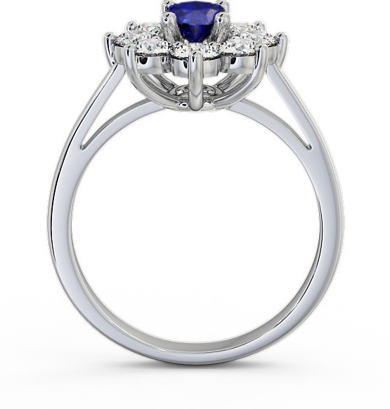 Cluster Blue Sapphire and Diamond 1.80ct Ring 18K White Gold GEM8_WG_BS_THUMB1 