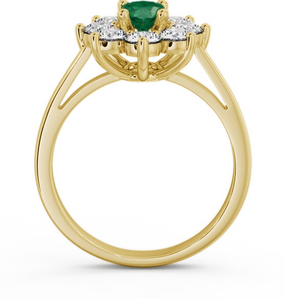 Cluster Emerald and Diamond 1.72ct Ring 9K Yellow Gold GEM8_YG_EM_THUMB1 
