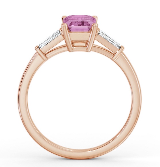 Shoulder Stone Pink Sapphire and Diamond 1.45ct Ring 9K Rose Gold GEM93_RG_PS_THUMB1 