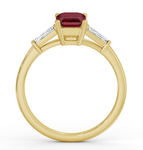 Shoulder Stone Ruby and Diamond 1.45ct Ring 18K Yellow Gold GEM93_YG_RU_THUMB1 