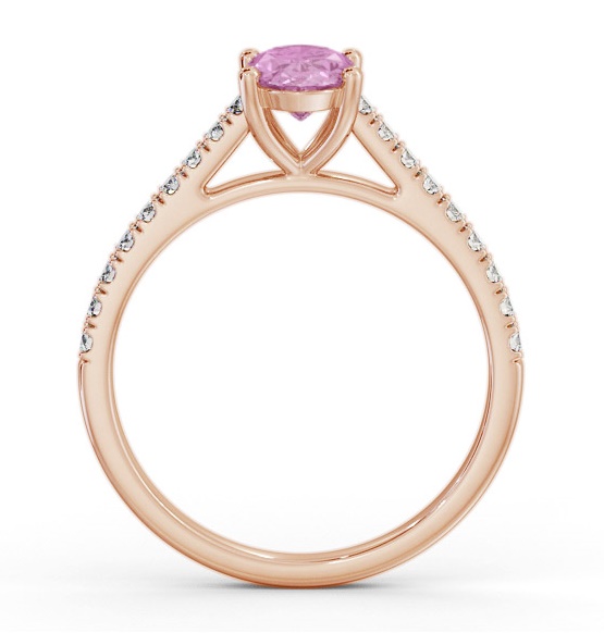Solitaire 1.35ct Pink Sapphire and Diamond 18K Rose Gold Ring GEM95_RG_PS_THUMB1 